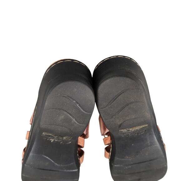 Clarks Shoes Womens 10 Sandals Bendables Leather Adjustable Straps Wedge Comfort - Picture 10 of 11